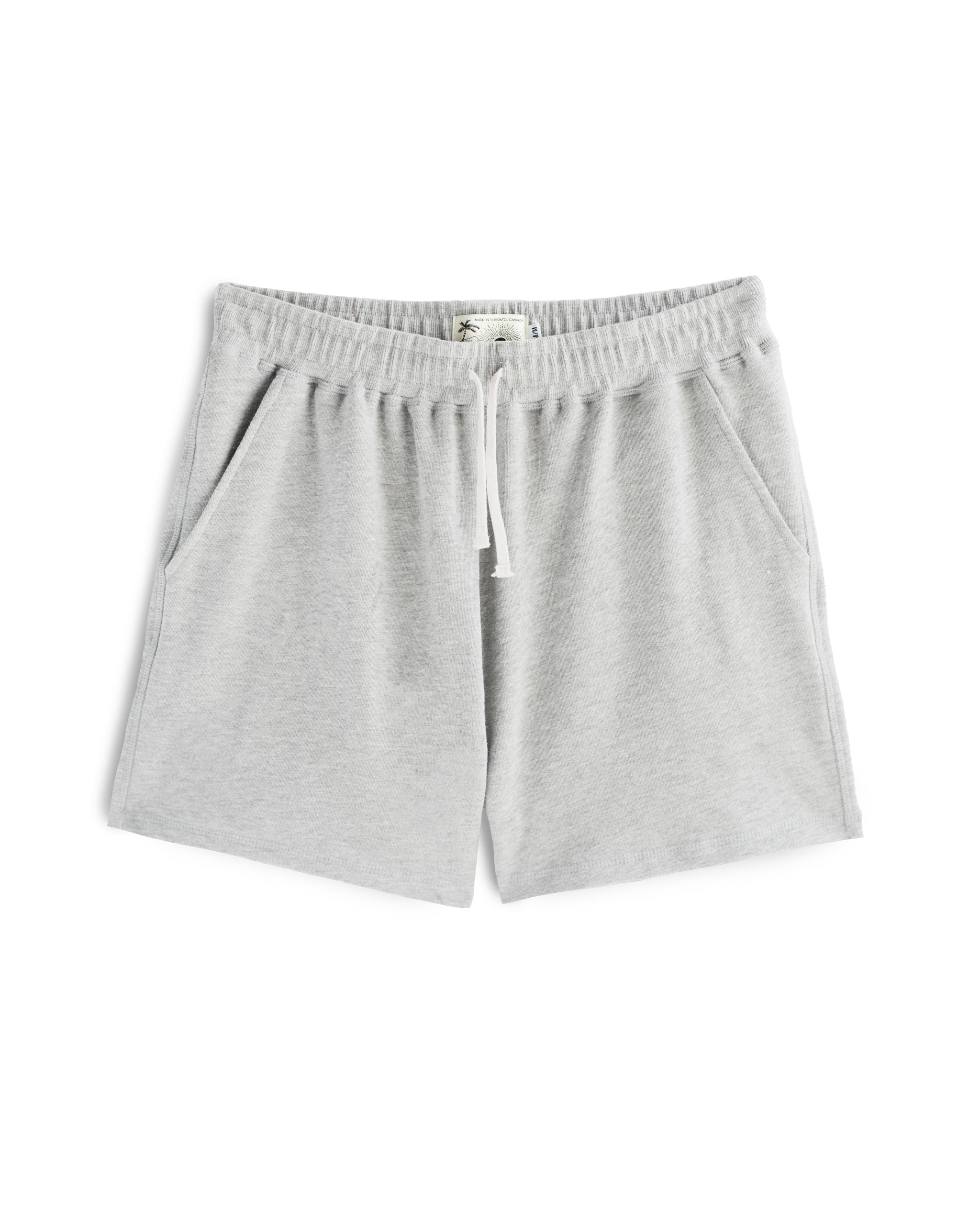 Grey french terry cotton sweat shorts