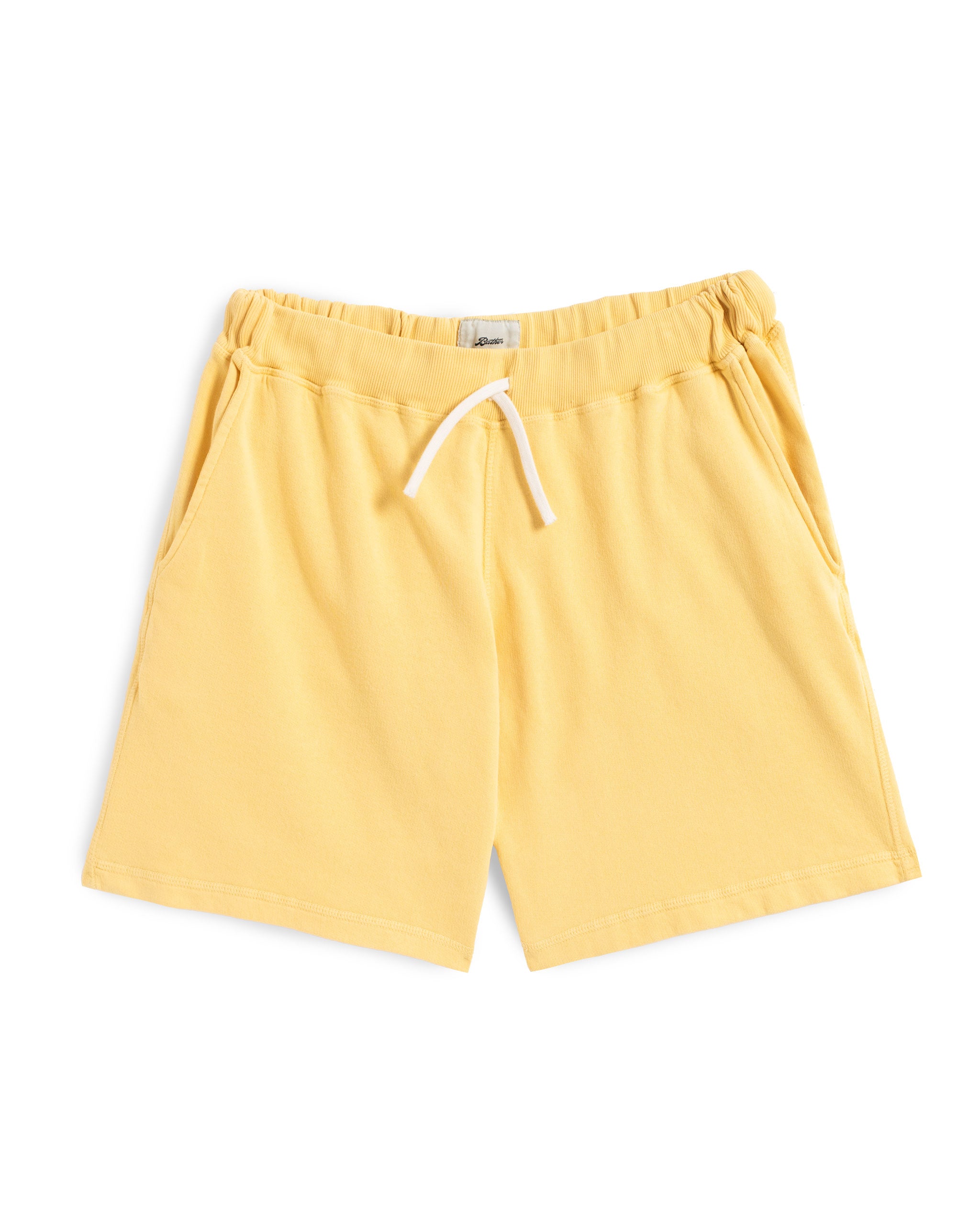 Canary yellow french terry sweat shorts
