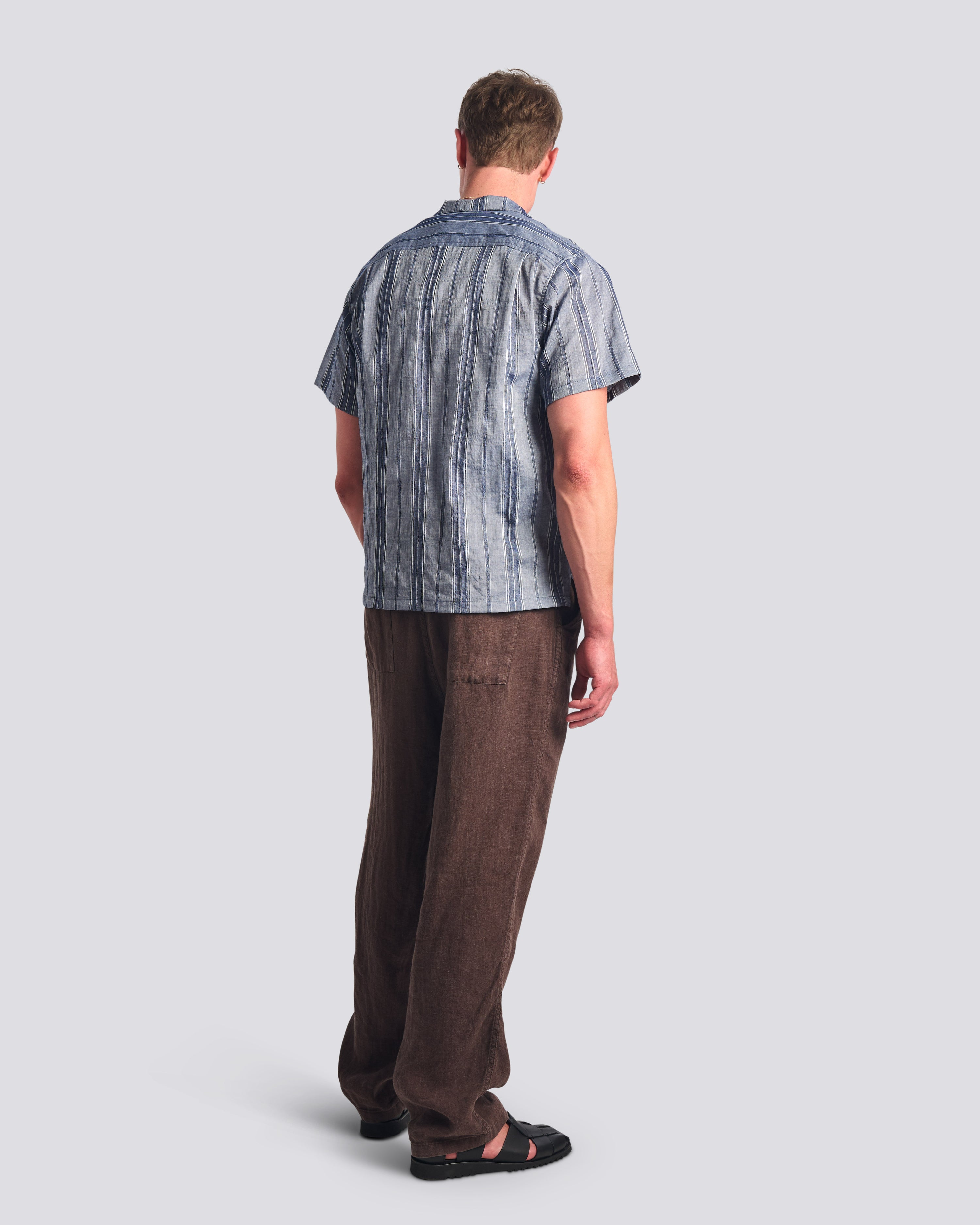Rain Stripe Camp Shirt