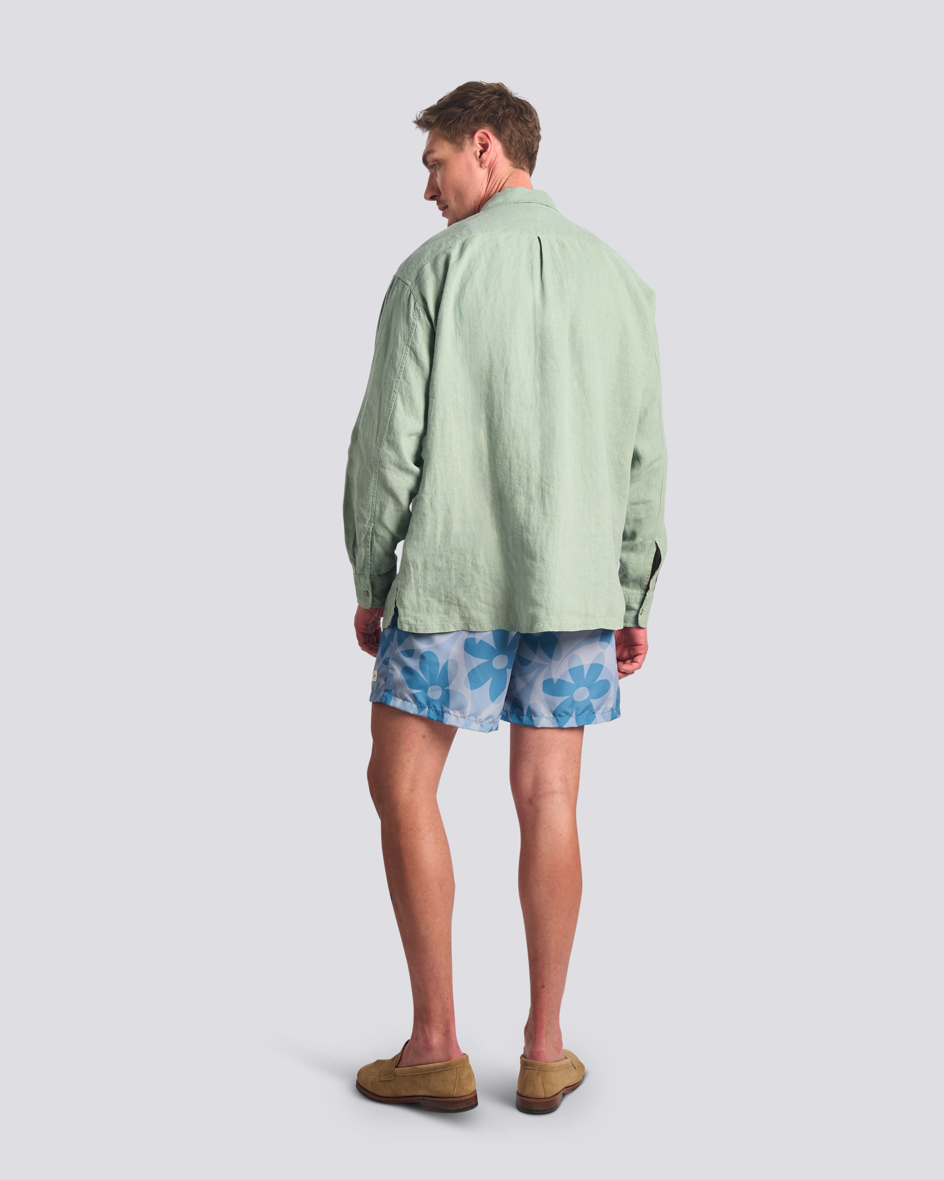 Sage Linen Leisure Shirt