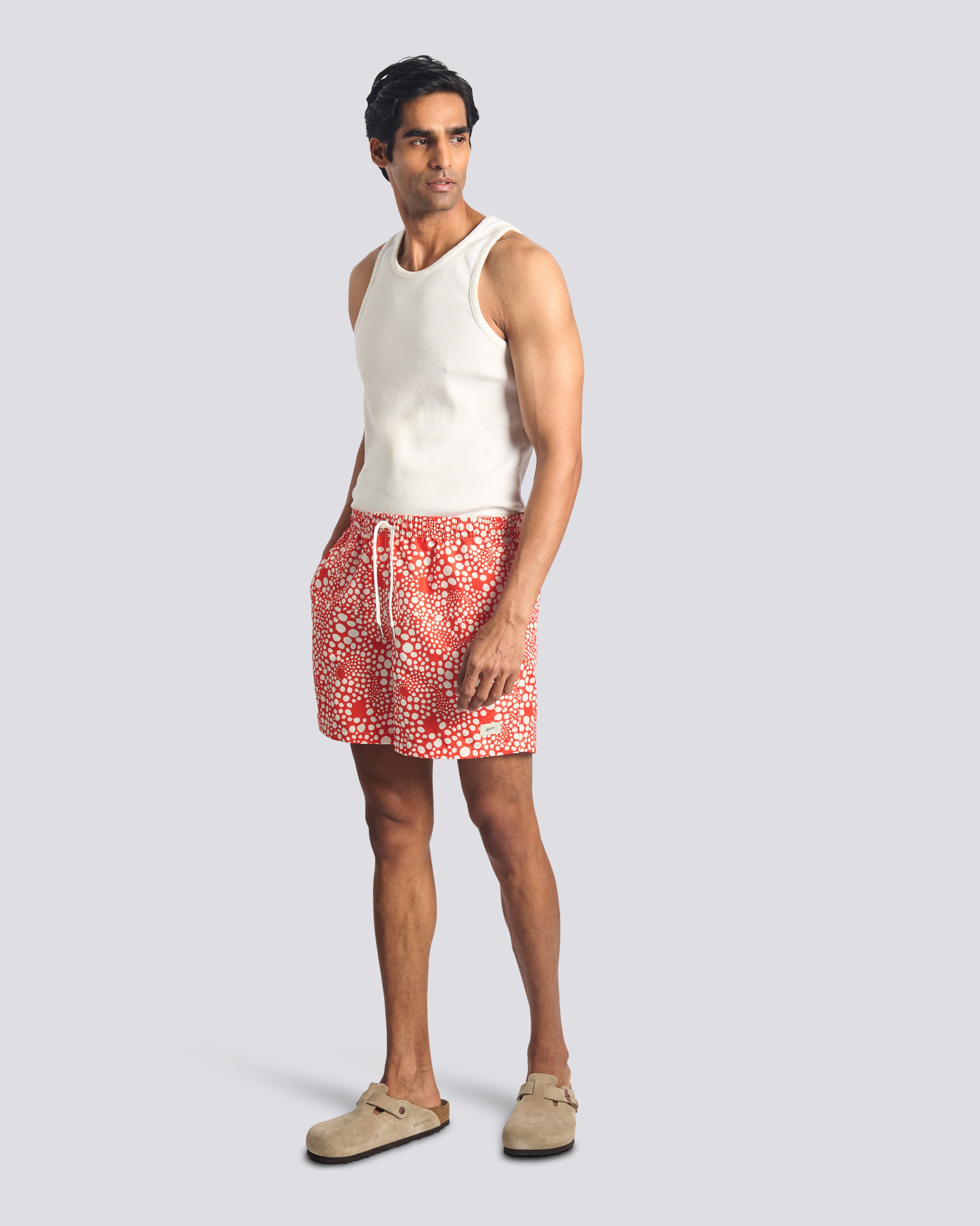 Strawberry Speckle Swim Trunk