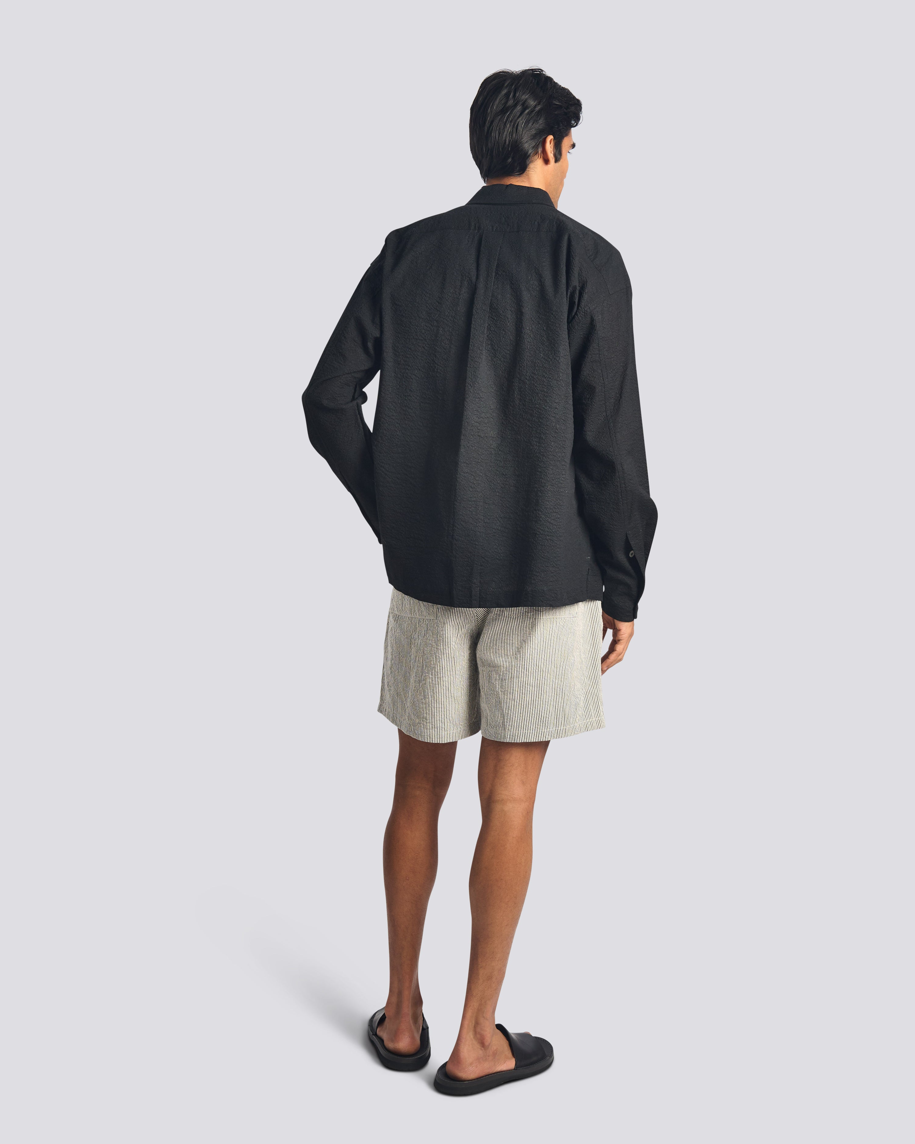Black Ripple Leisure Shirt