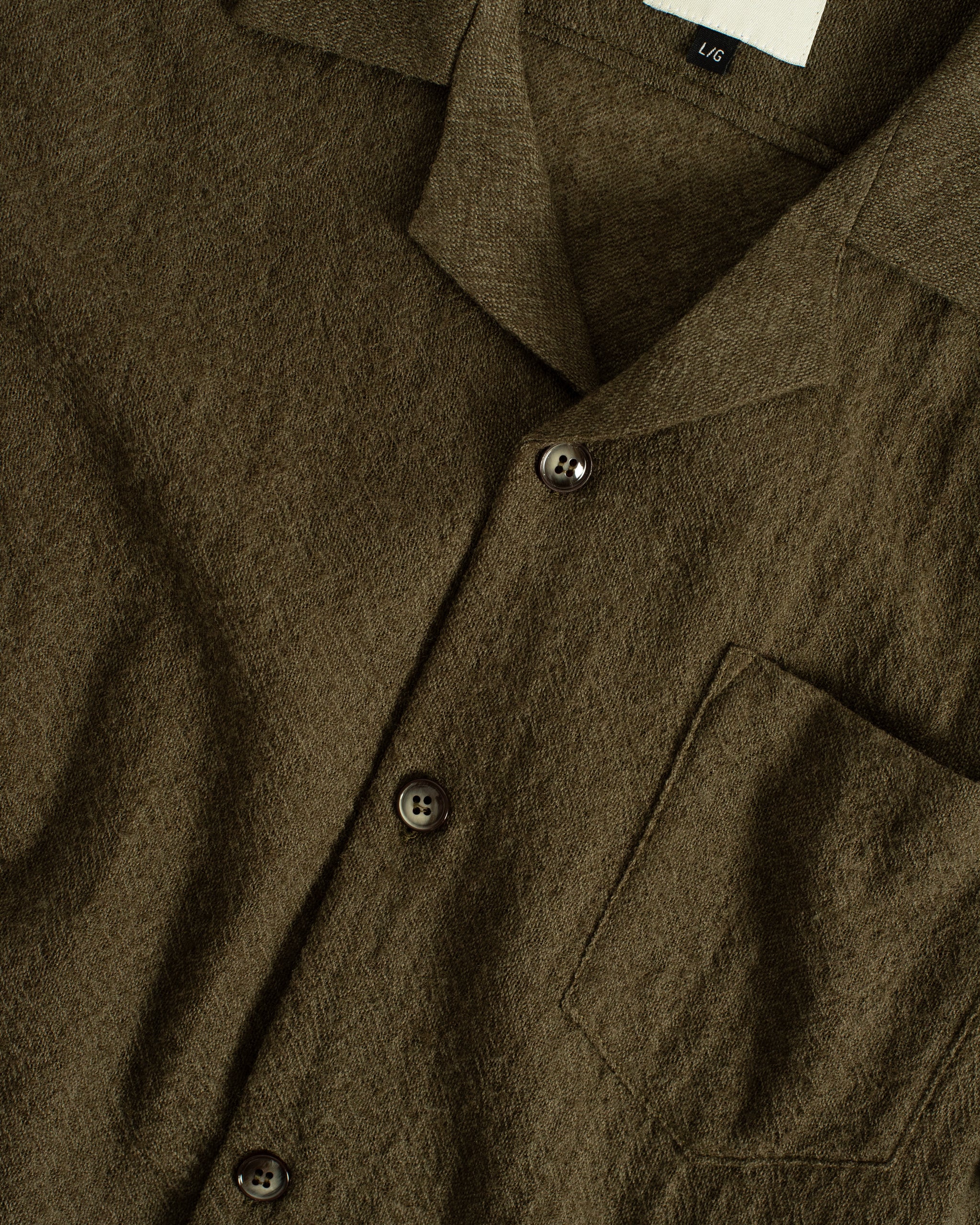 Army Wool Gauze Camp Shirt