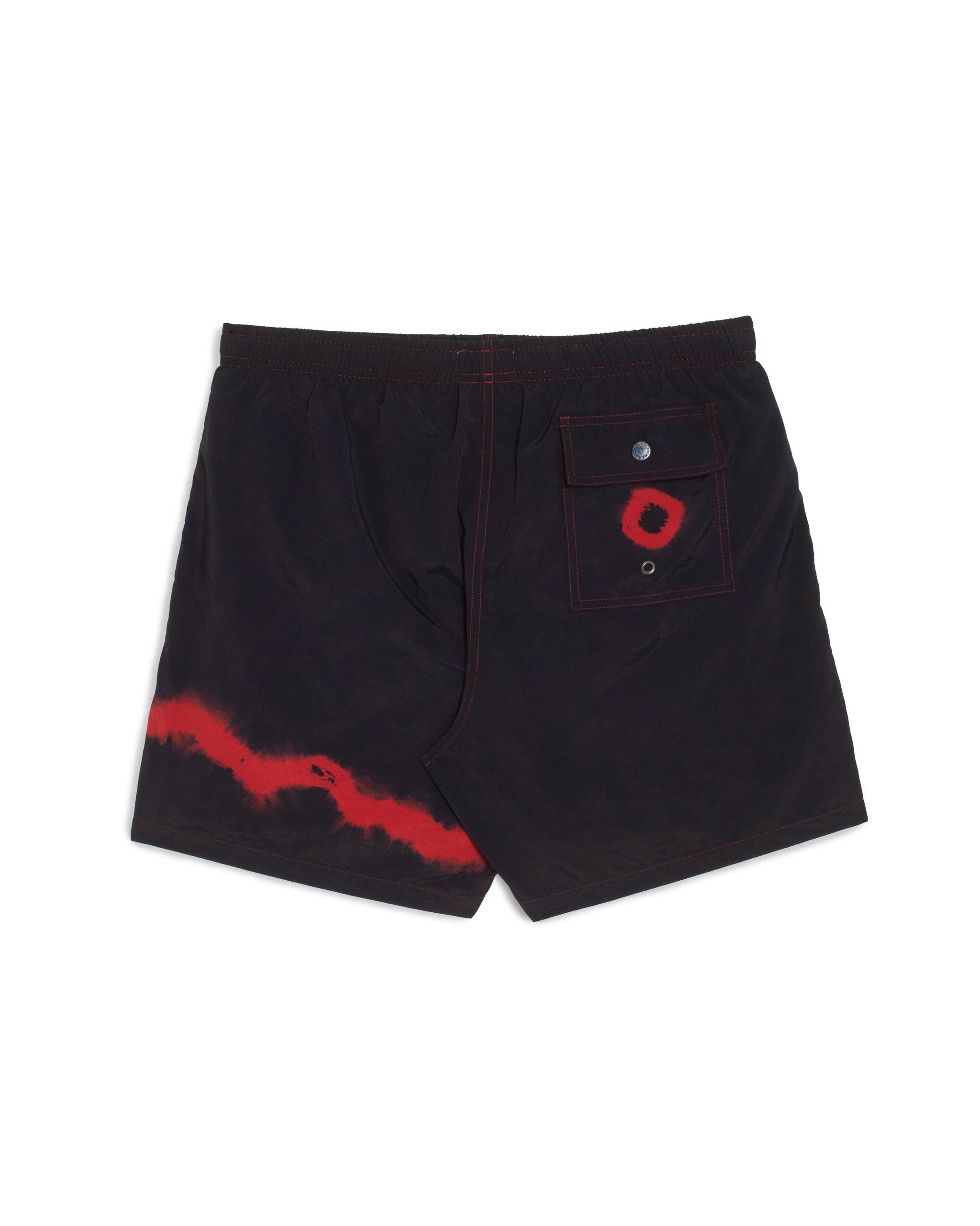 Over Dyed Indigo Red Swim Trunk