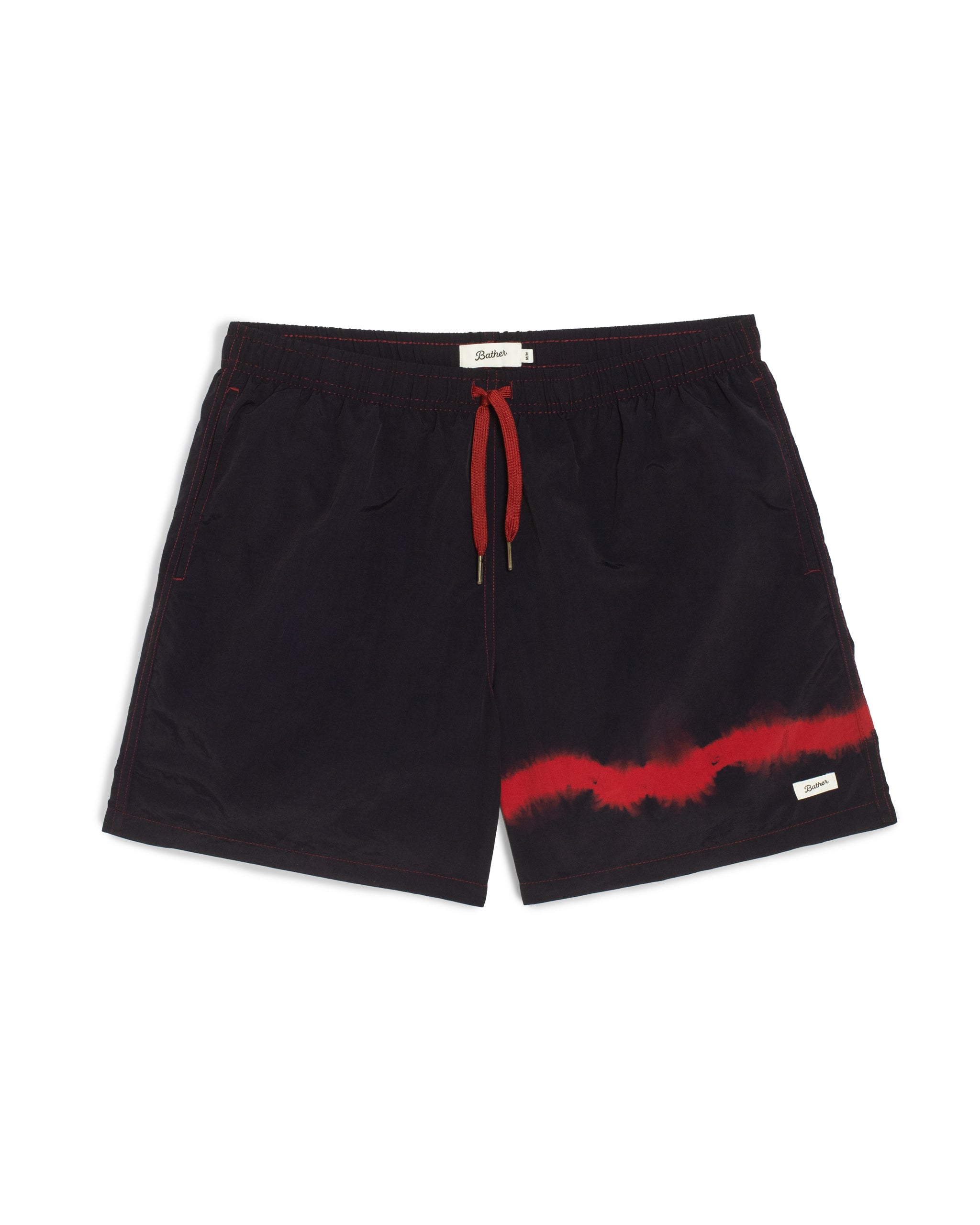 Over Dyed Indigo Red Swim Trunk