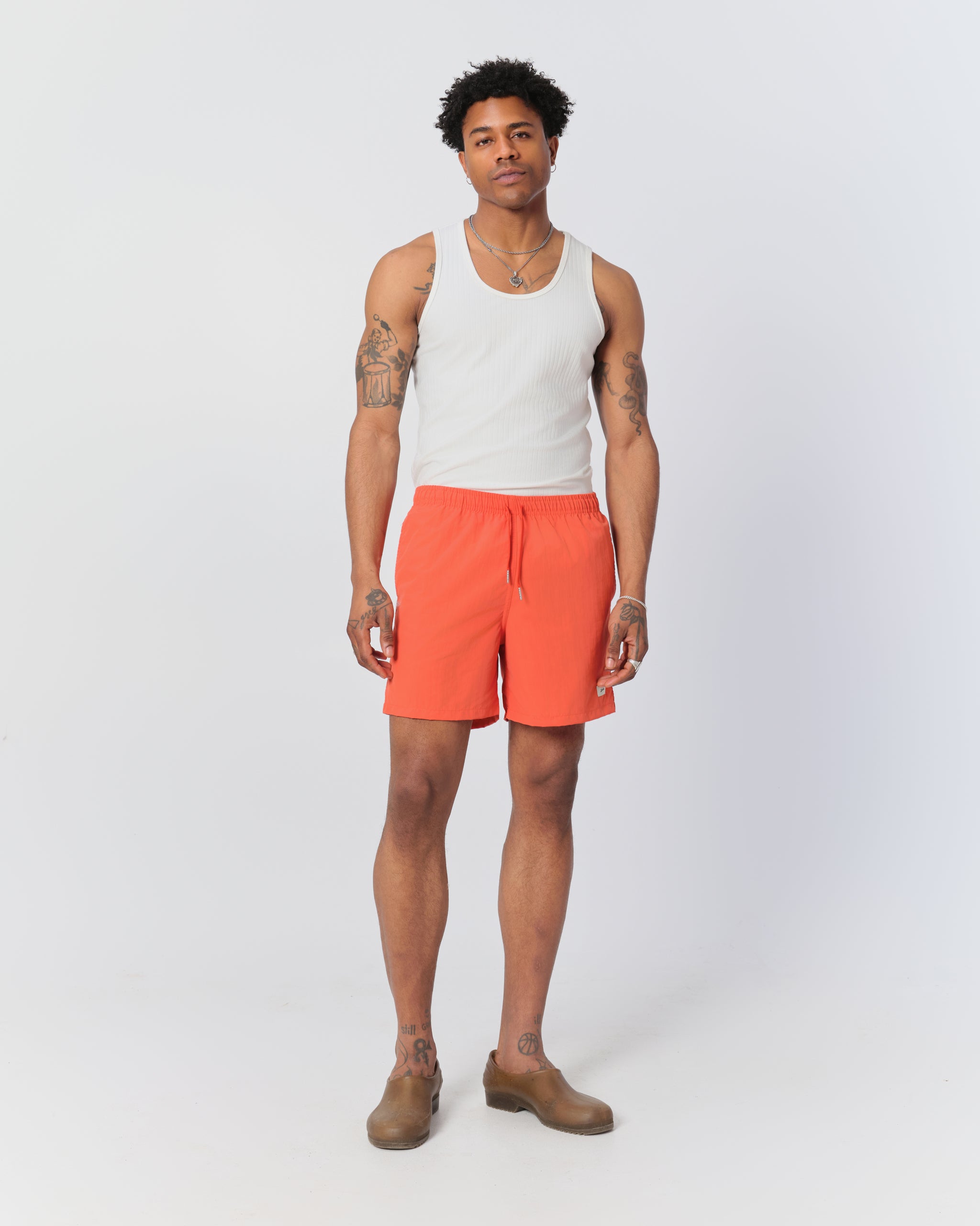 Solid Chili Swim Trunk
