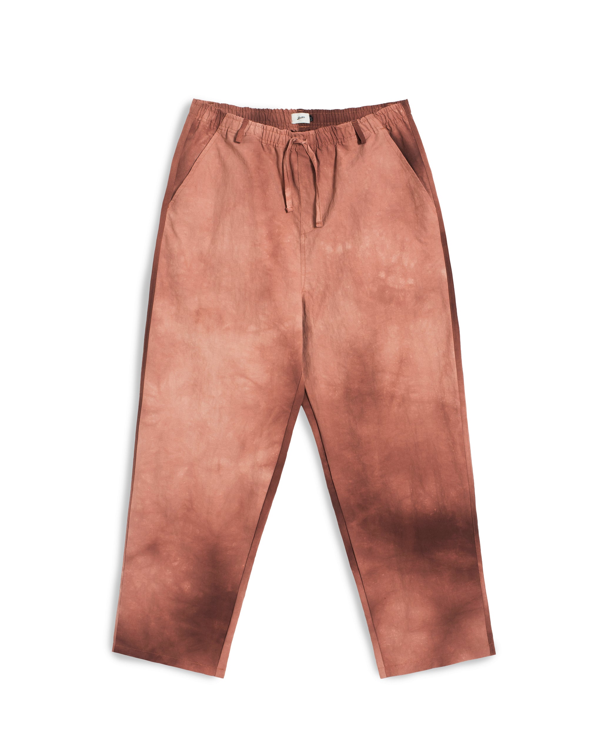 Bather red wave dyed leisure pant on white background