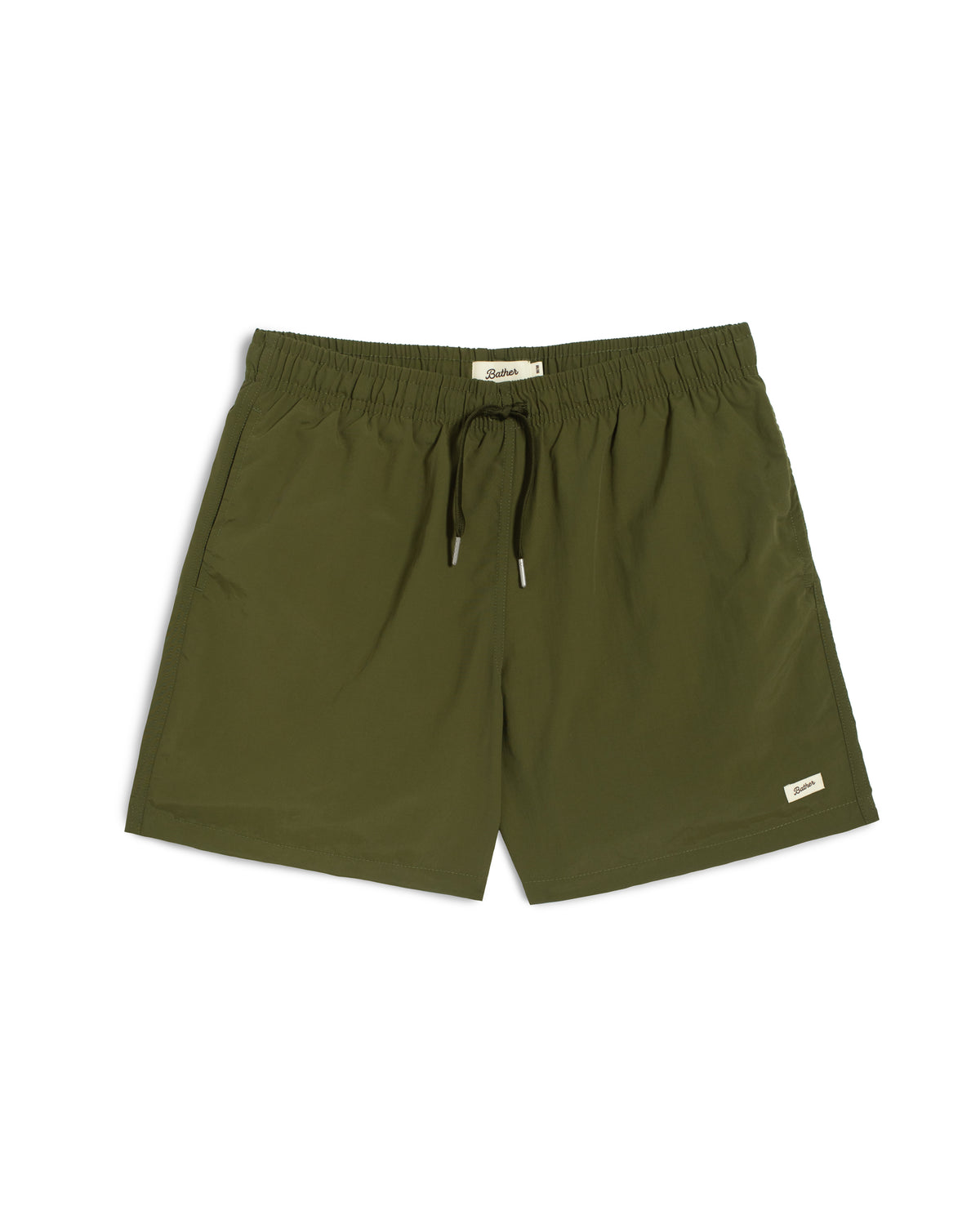 Short de bain olive uni