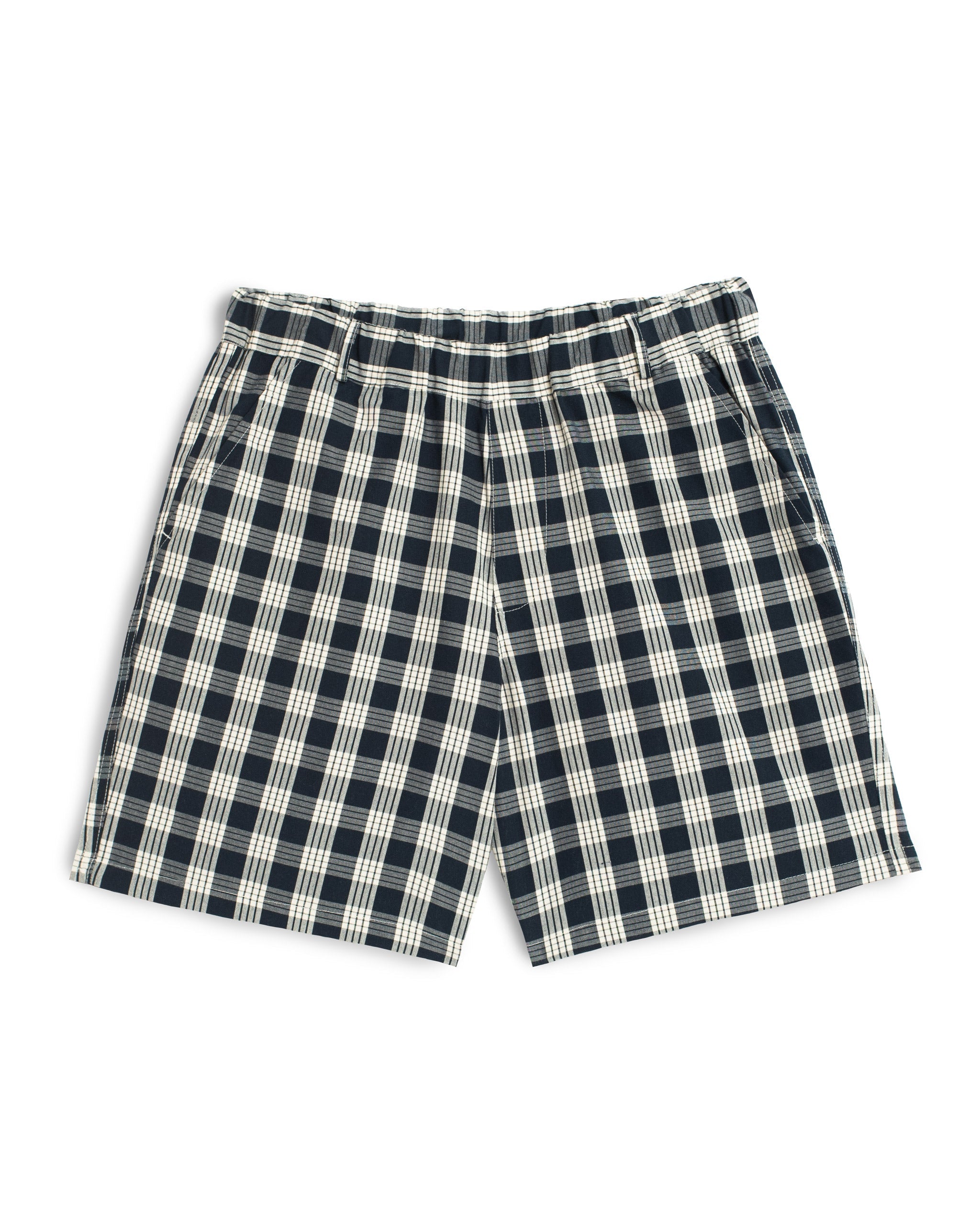 Bather men's black check short on a white background