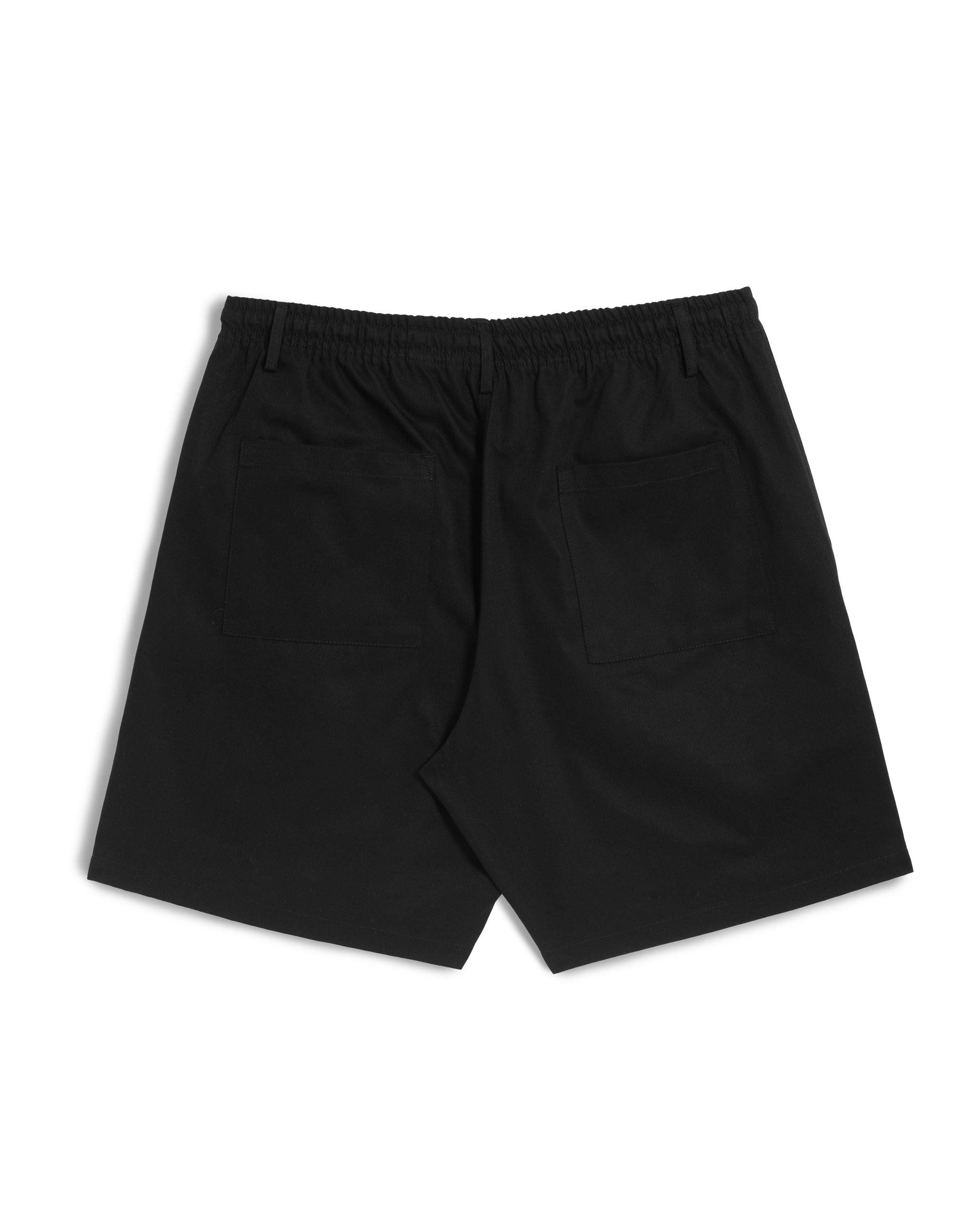 Back view of Bather men's black herringbone leisure shorts