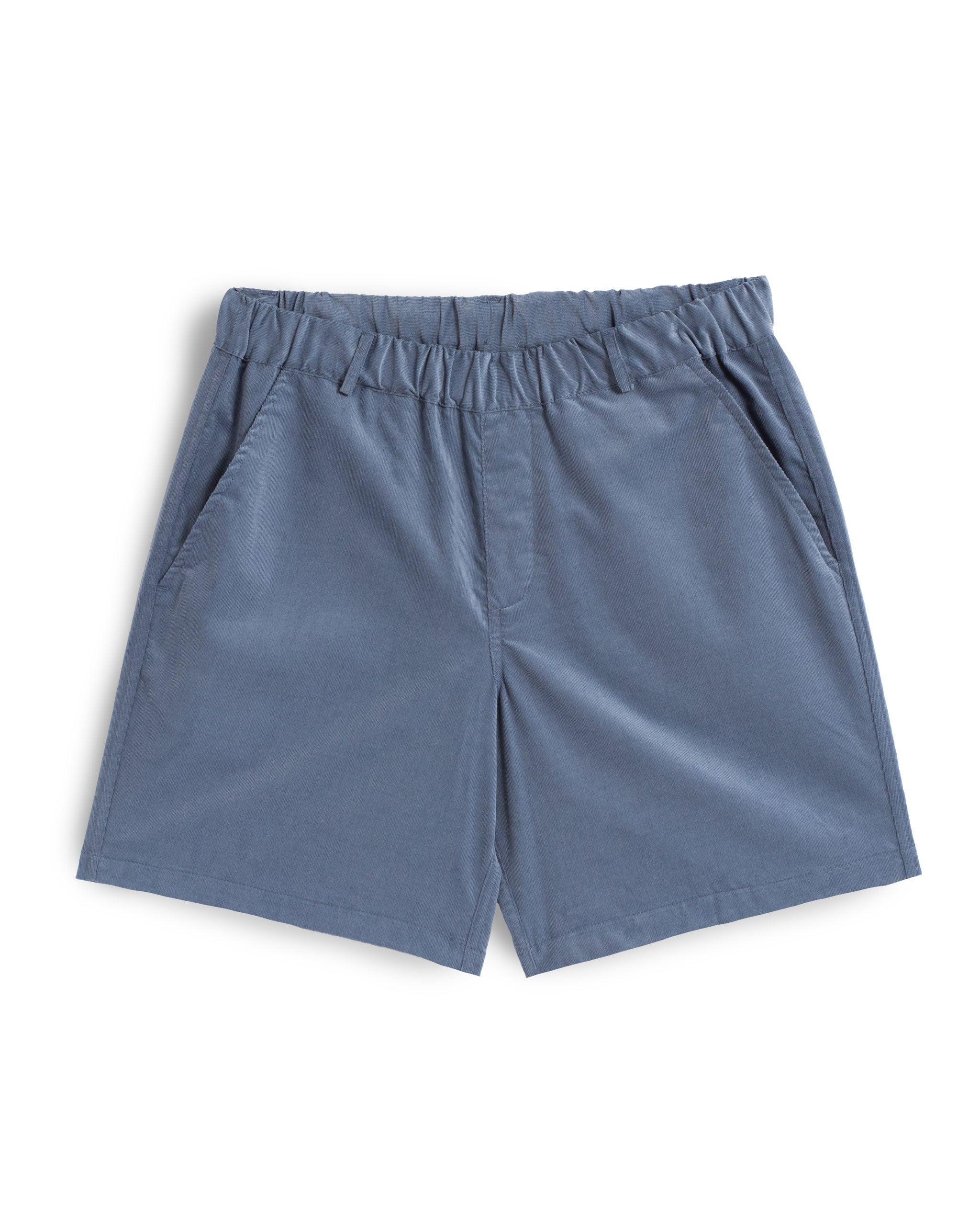 Bather mens solid blue corduroy short on a white background