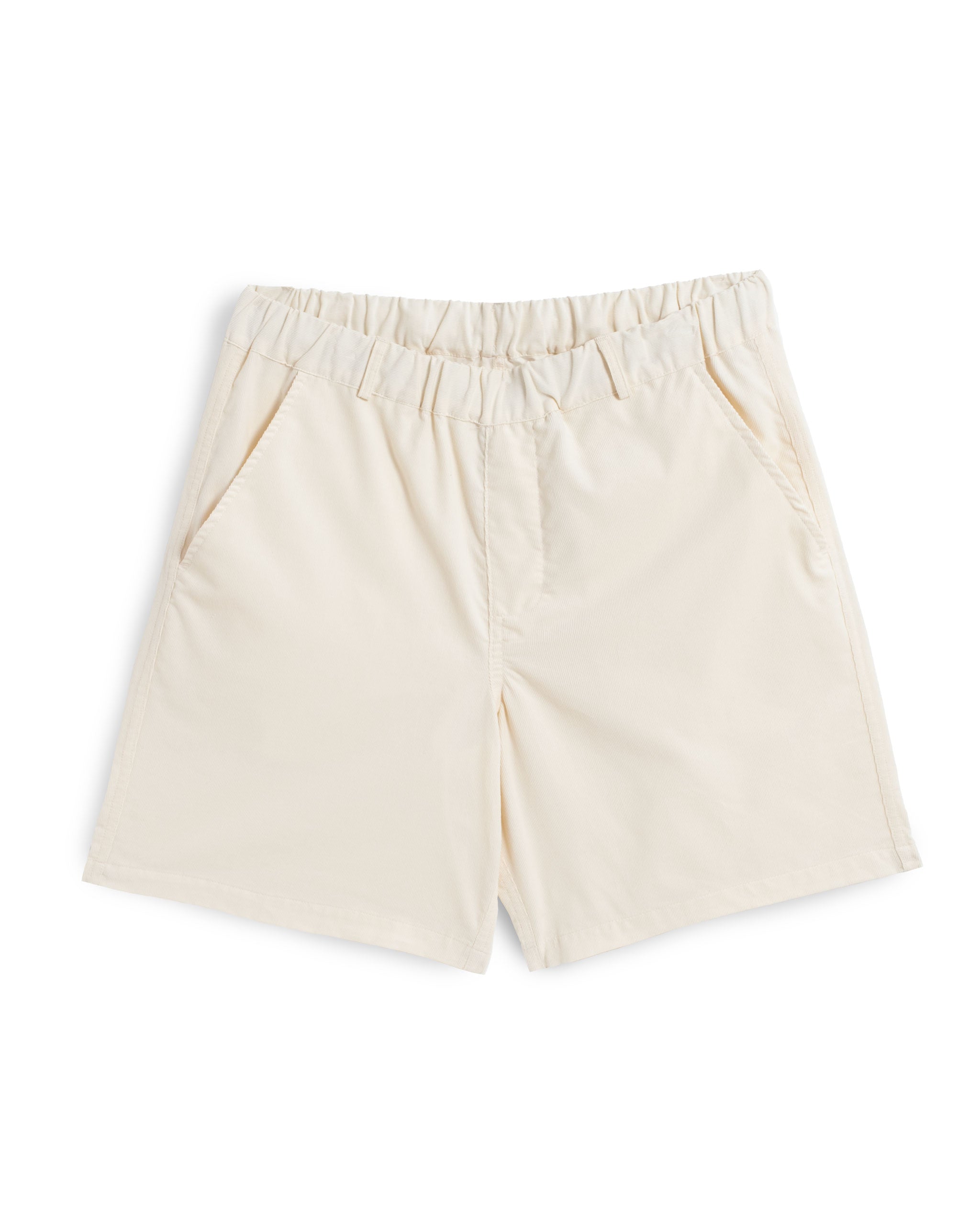 Bather men's cream corduroy shorts on a white background