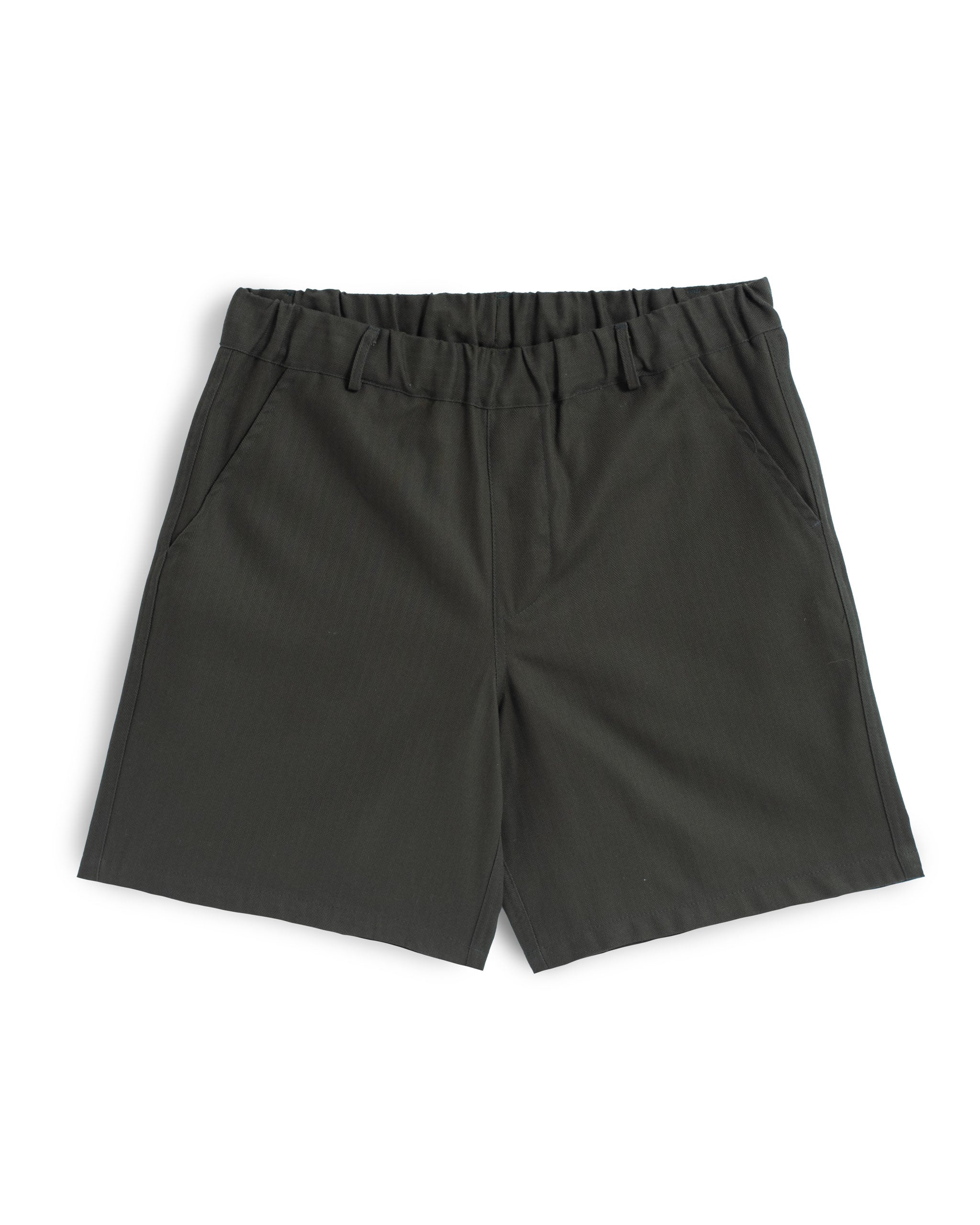 Bather men's dark green leisure shorts on a white background