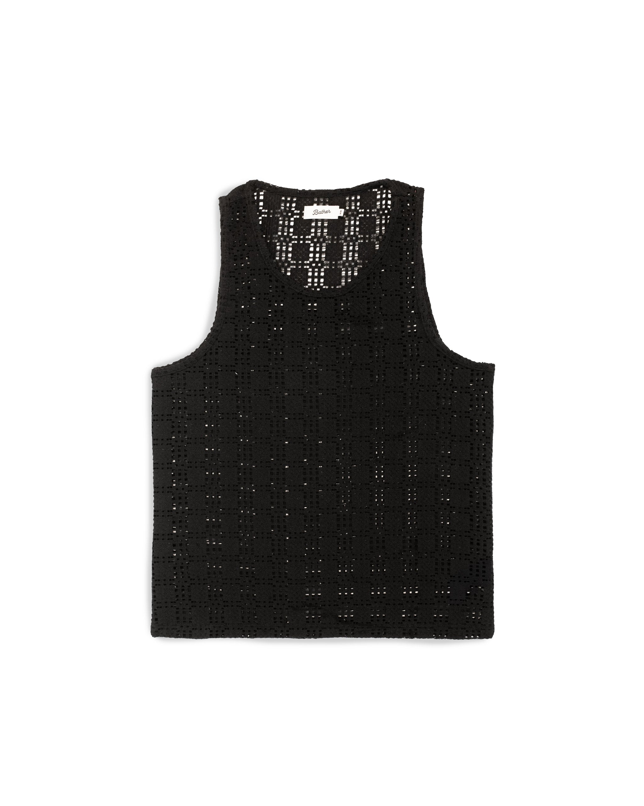 Black Lattice Tank Top