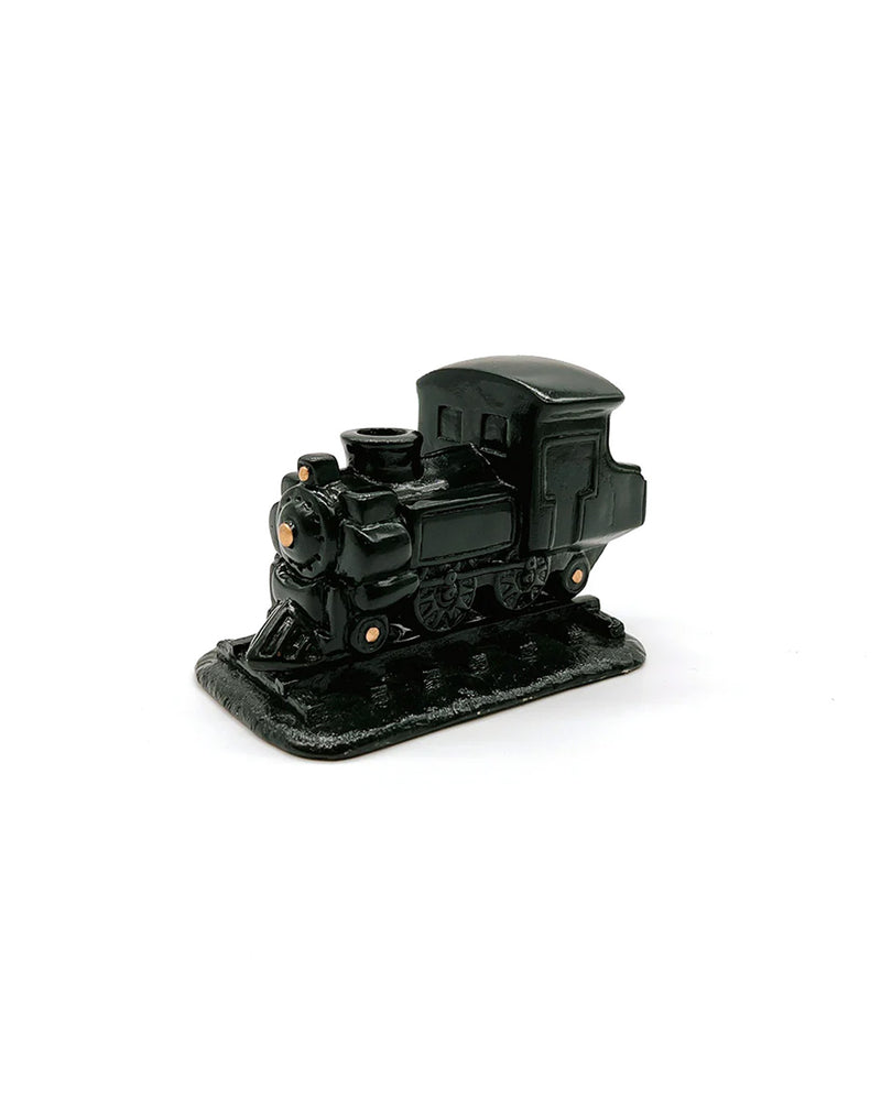 Black Steam Engine Incense Burner