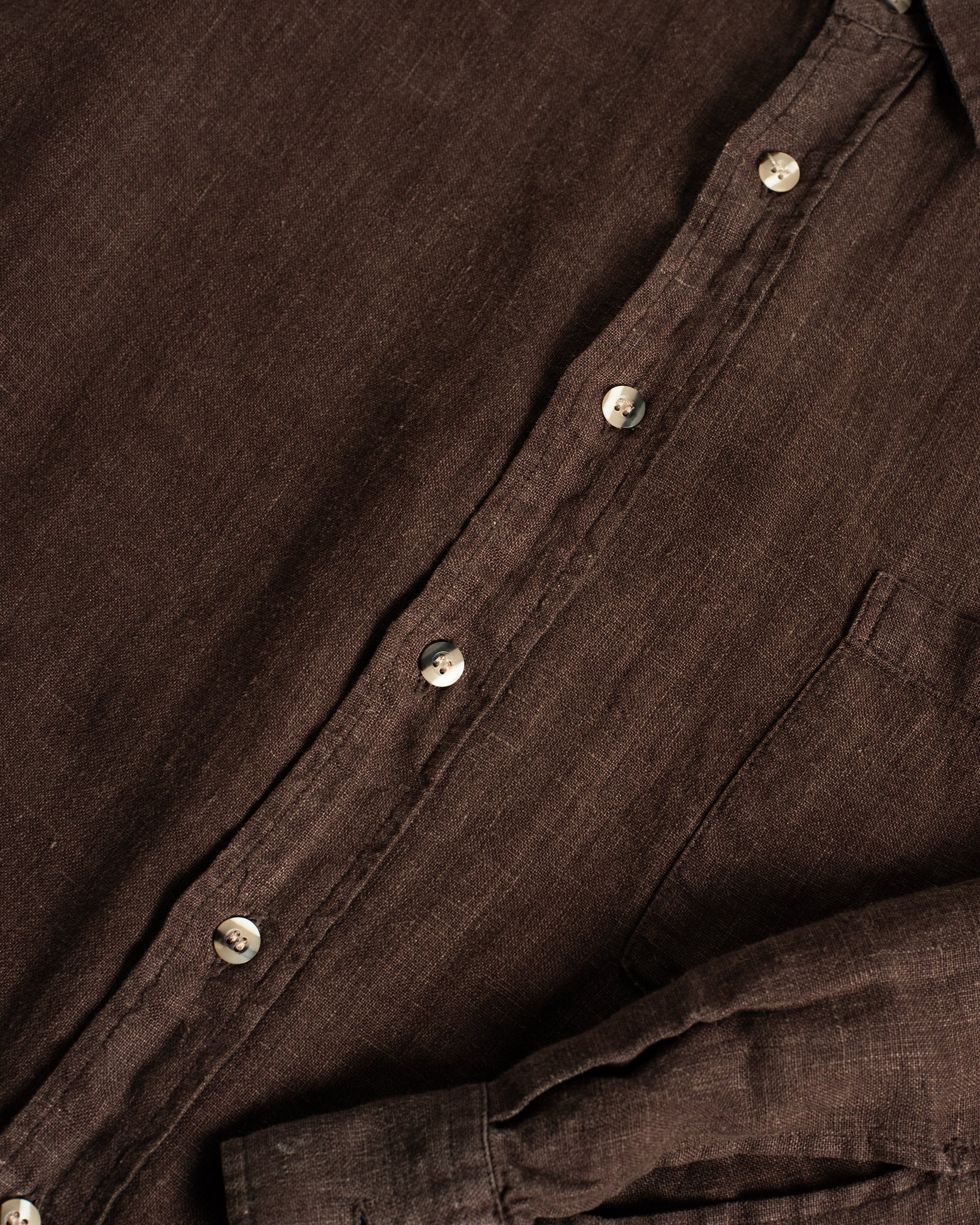 Espresso Linen Leisure Shirt