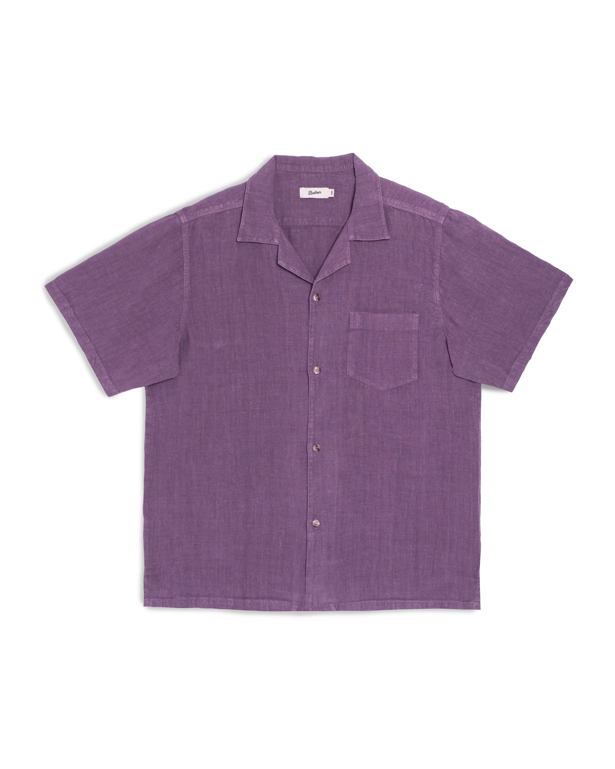 Grape Linen Camp Shirt