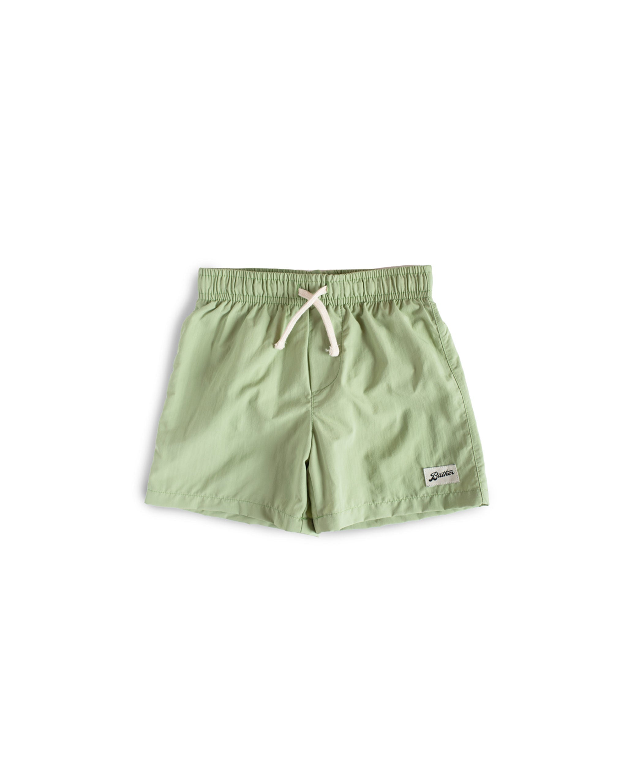 Short de bain enfant uni sauge