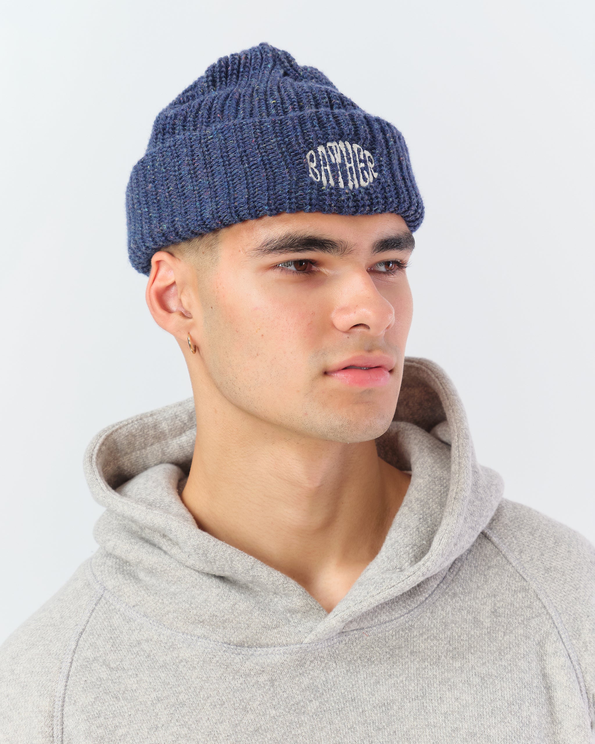 Navy Melange Beanie