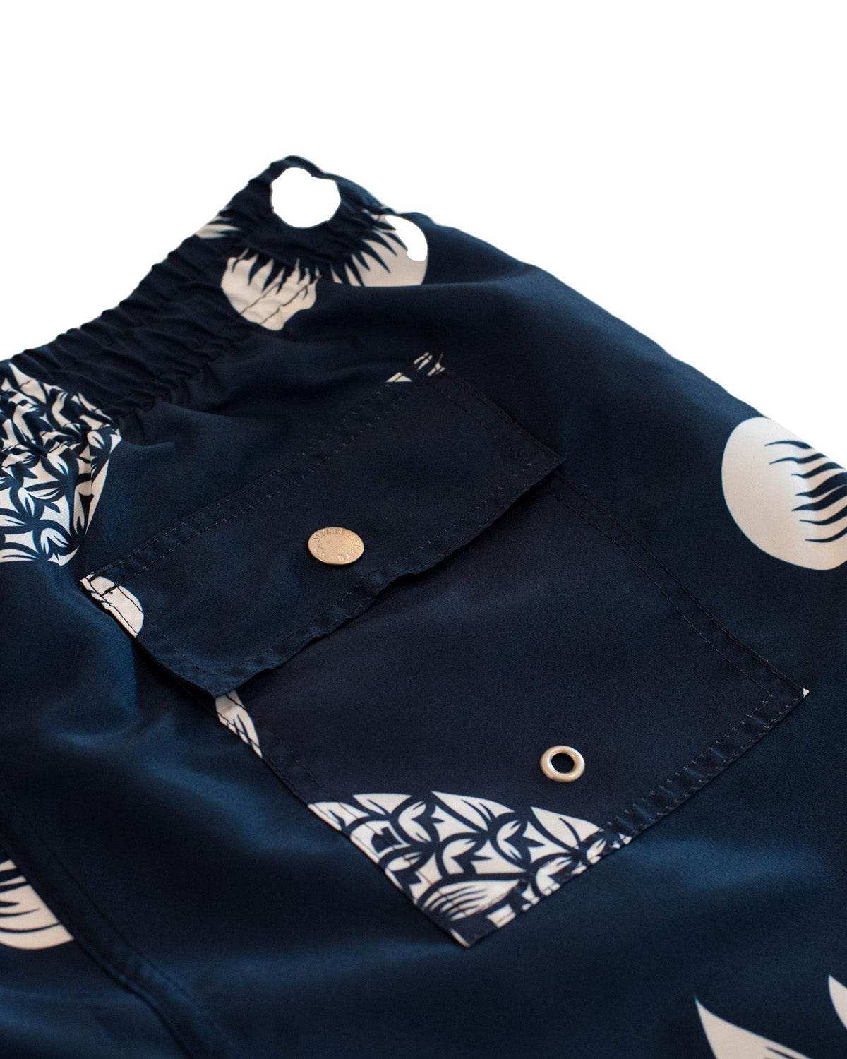 Short de bain fleuri côtier minuit