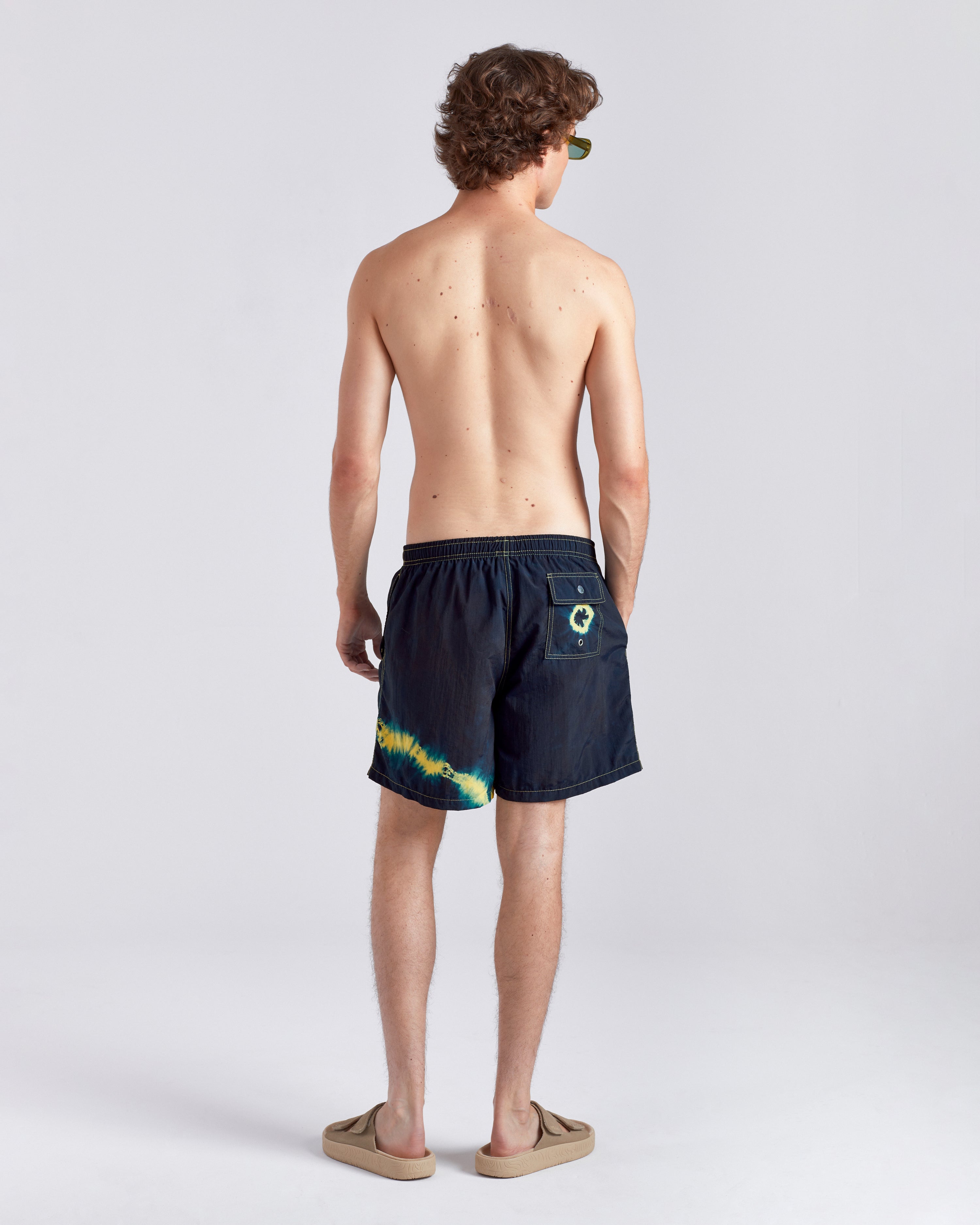 Over Dyed Indigo Kiwi Swim Trunk