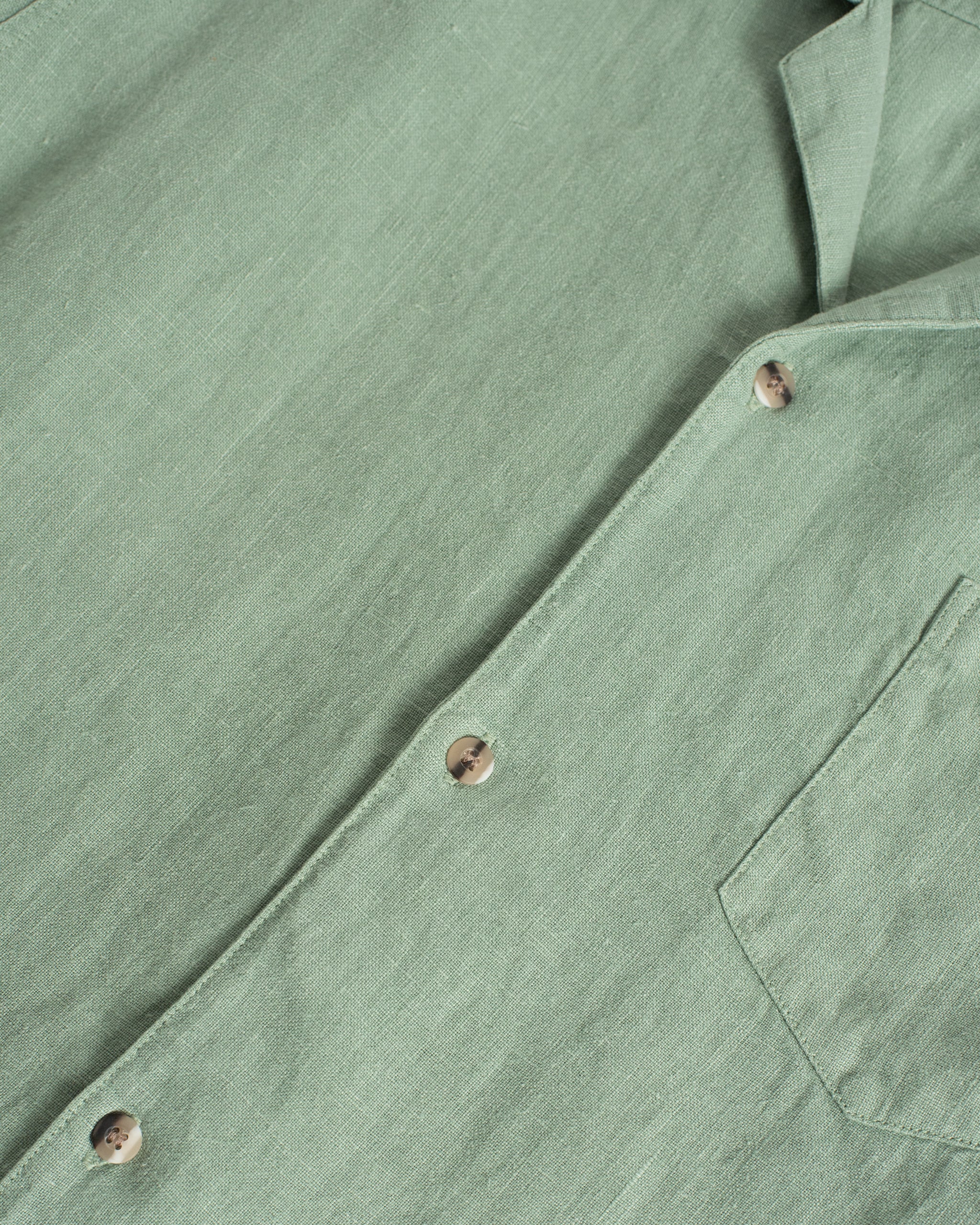 Sage Linen Camp Shirt