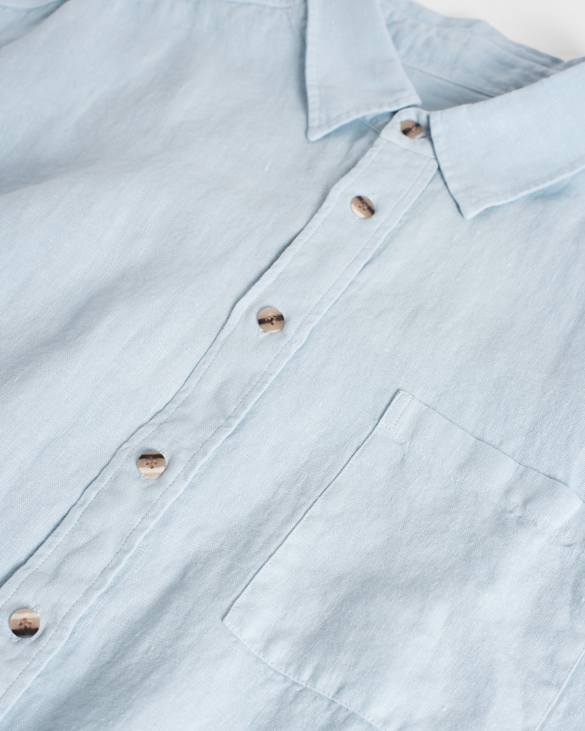 Sky Linen Leisure Shirt