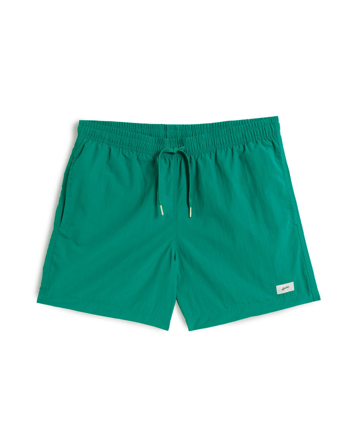 Solid Leaf Swim Trunk