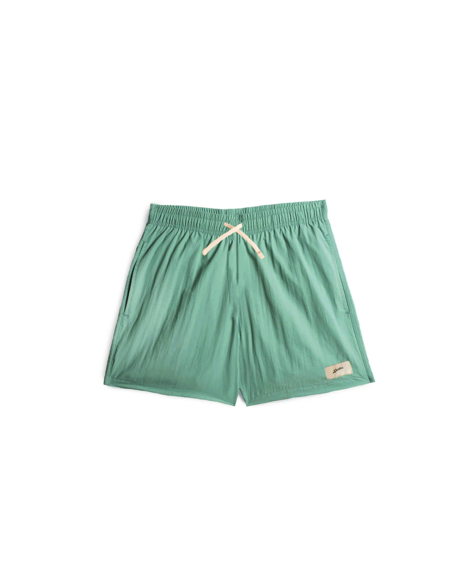 Kids' Solid Teal Swim Trunk