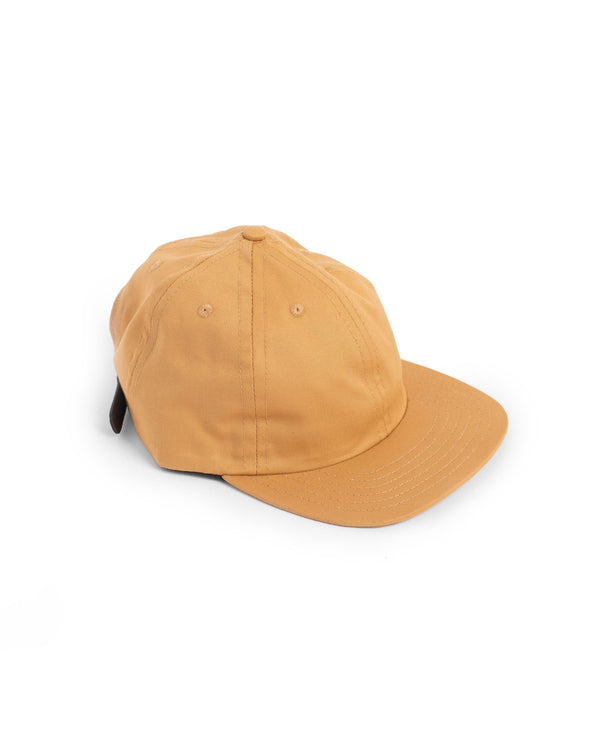 Bather hat with orange brim and panels