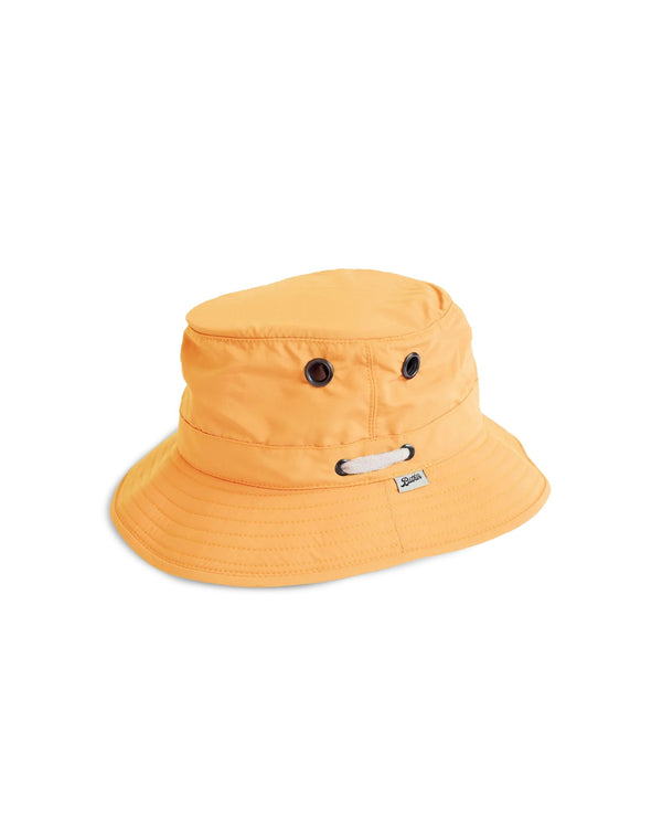 Orange Bather bucket hat with tuckaway wind cord