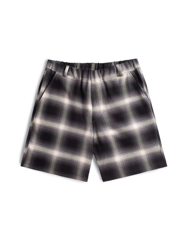 Black Bather leisure shorts with beige checkered pattern