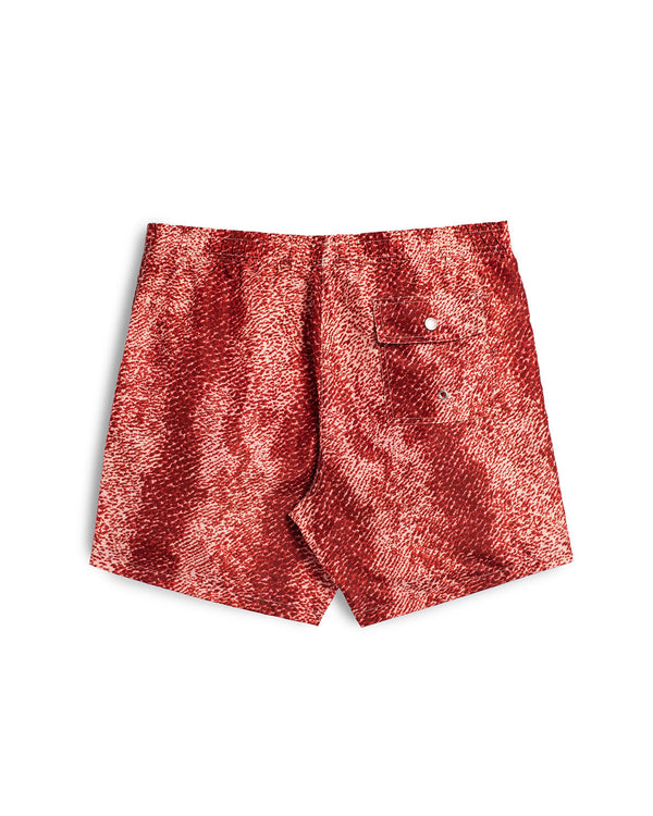 Red Painted Moss Swim Trunk
