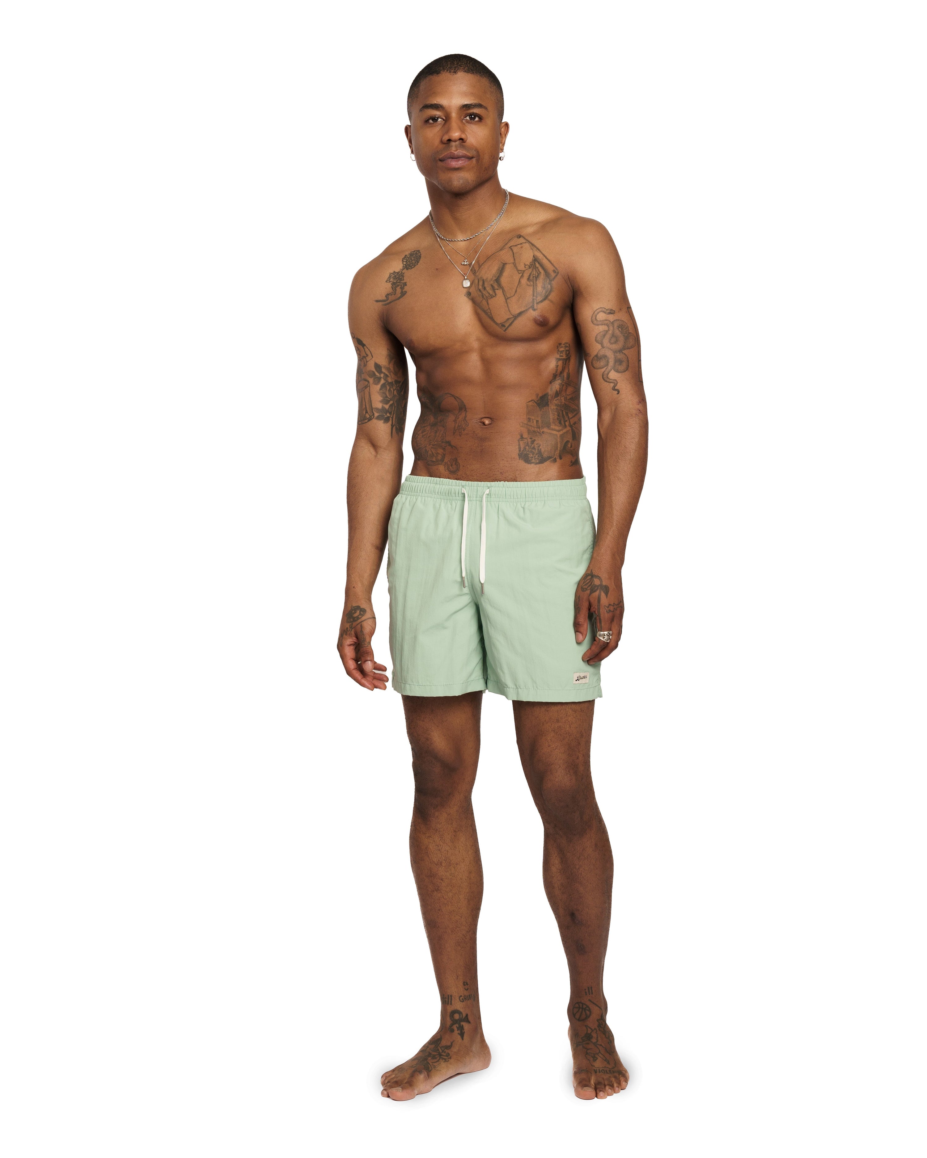 Solid Sea Foam Swim Trunk