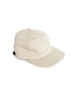 white Bather 6 panel hat with bather logo embroidered