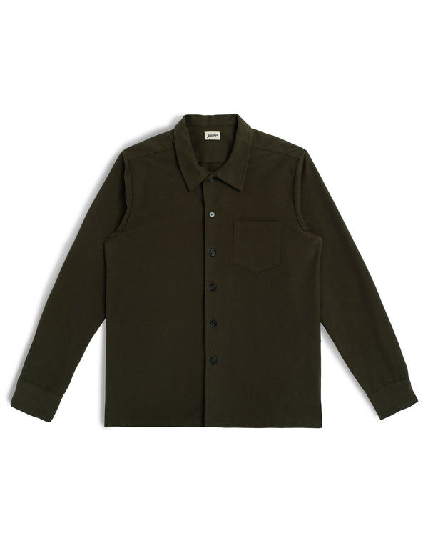 olive green Bather long sleeve button up